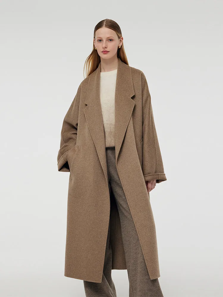 100% Cashmere Unisex Wrap Overcoat