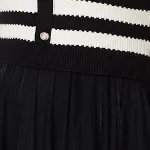 2-In-1 Dress With Striped Top & Midi Mesh Skirt