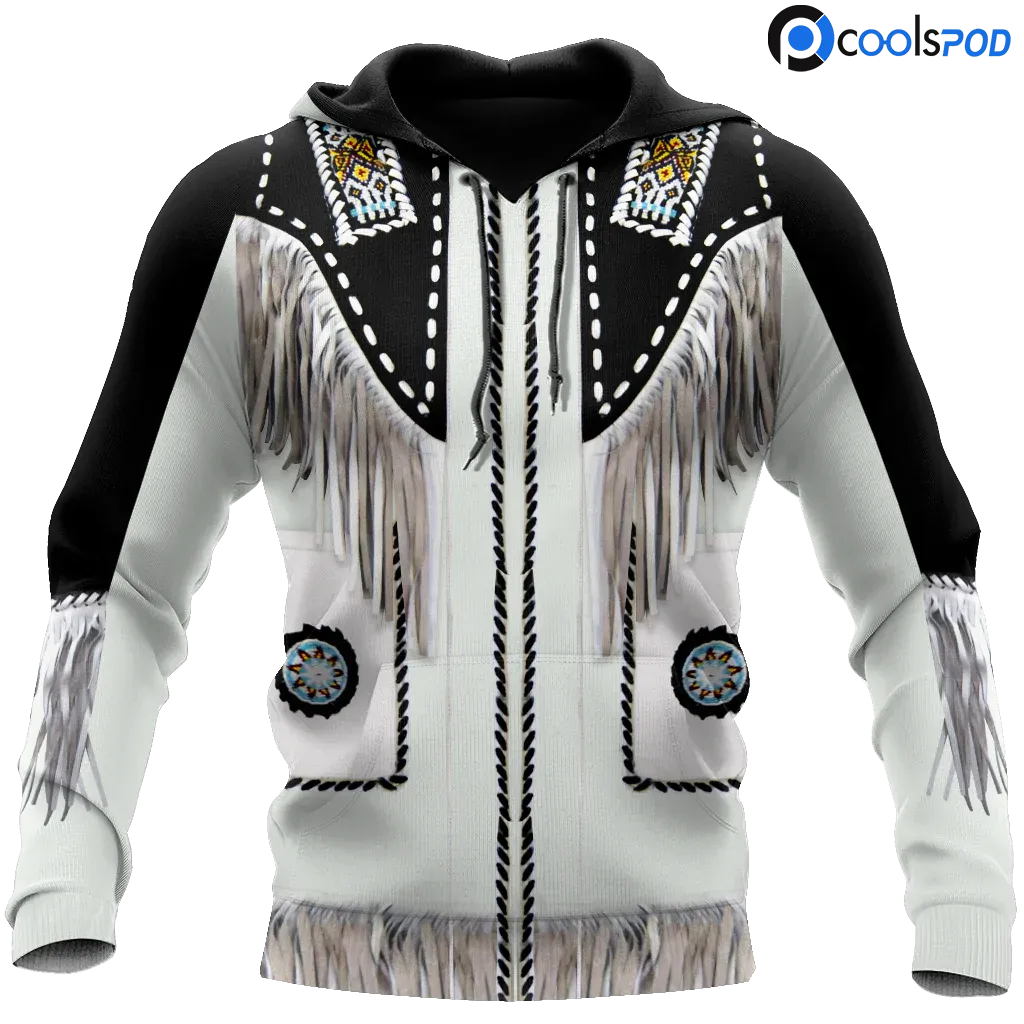 3D All Over Print Cowboy Shirt Cowboy Jacket Pattern Hoodie, Cowboy Cosplay For Men Boy, Cowboy Gift For Him