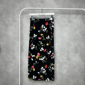 80-90'S UK製 / FLORAL PATTERN WRAP SKIRT