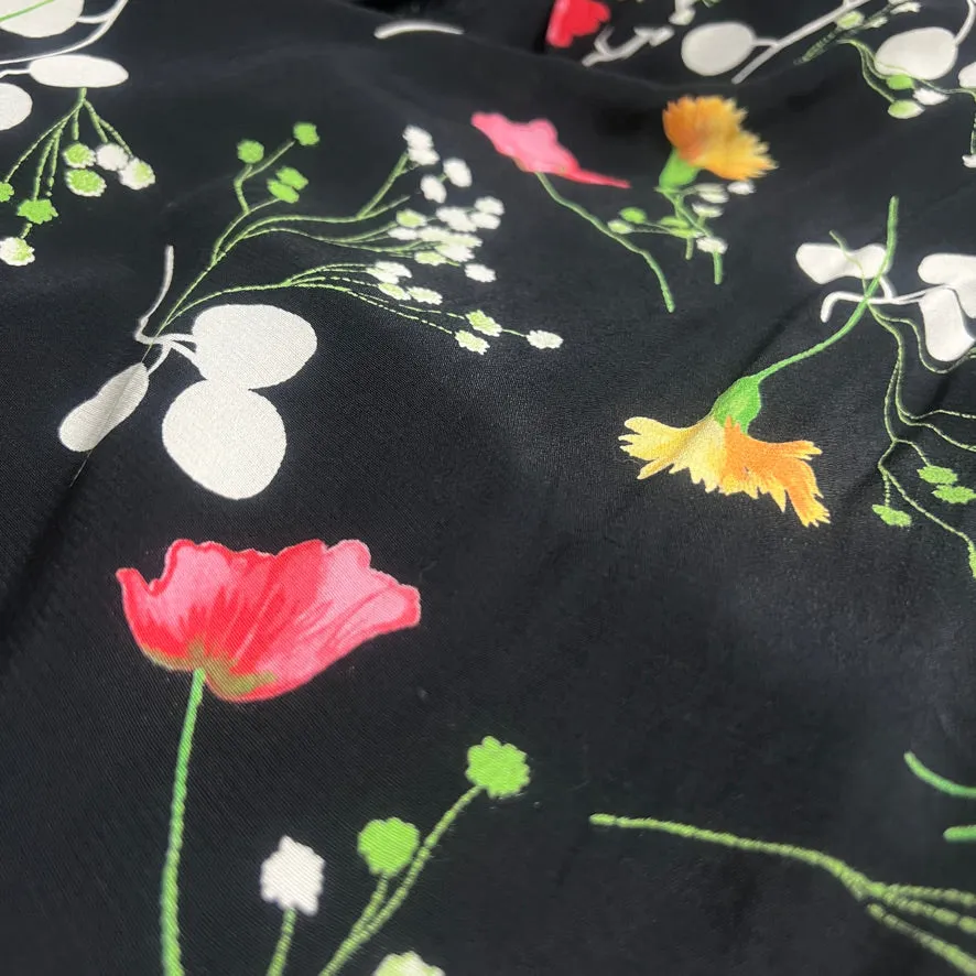 80-90'S UK製 / FLORAL PATTERN WRAP SKIRT