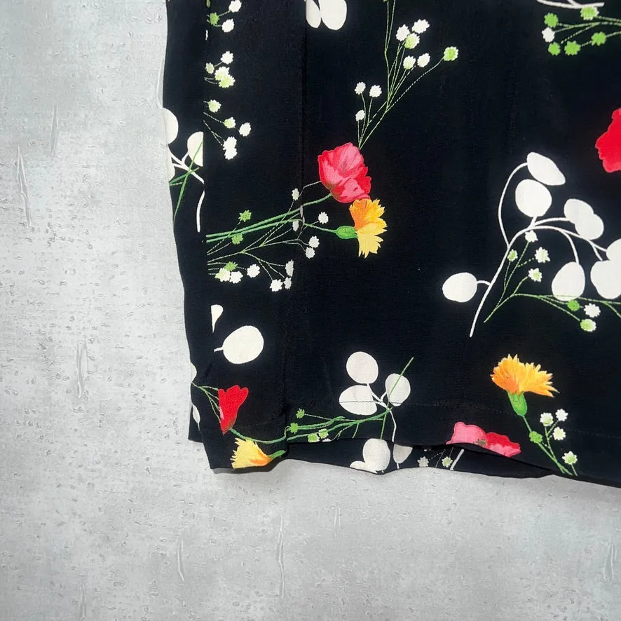 80-90'S UK製 / FLORAL PATTERN WRAP SKIRT