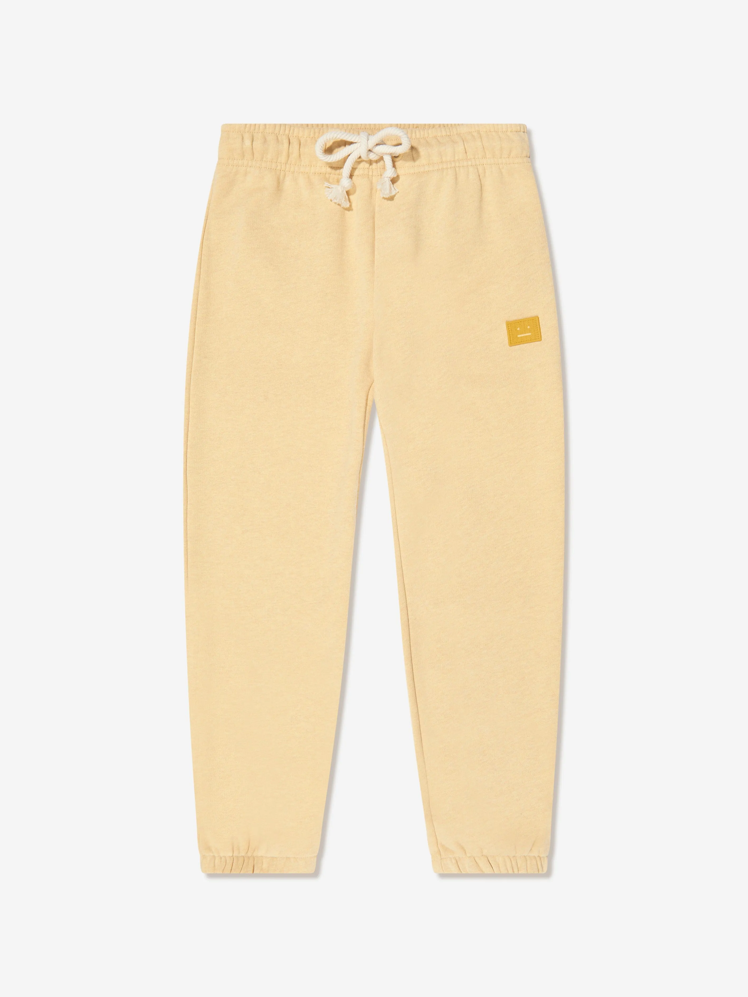 Acne Studios Kids Face Patch Joggers in Yellow