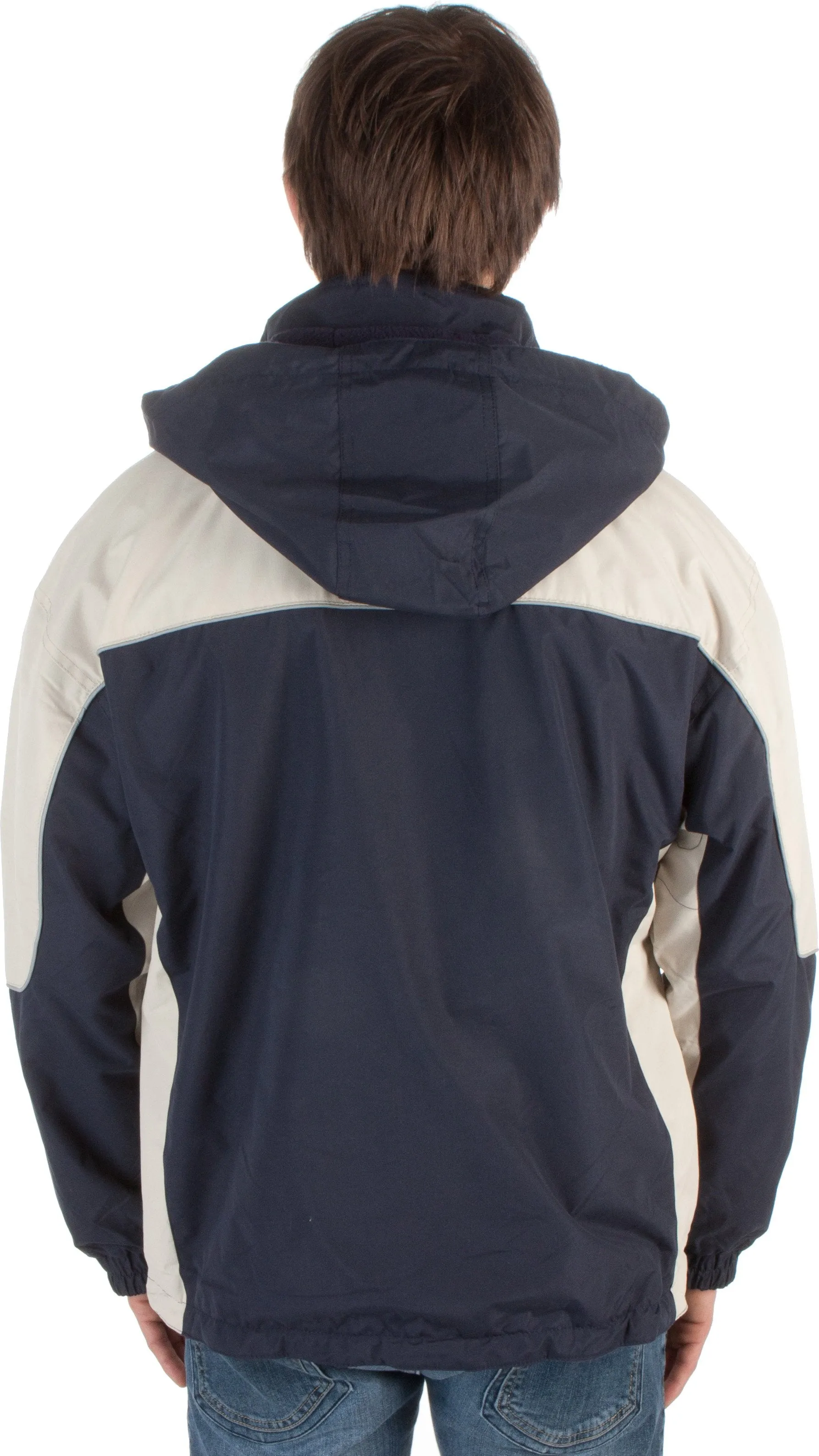 Adult Mens Two-Tone Reversible Water-Resistant Hooded Jacket ( 2 Colors )