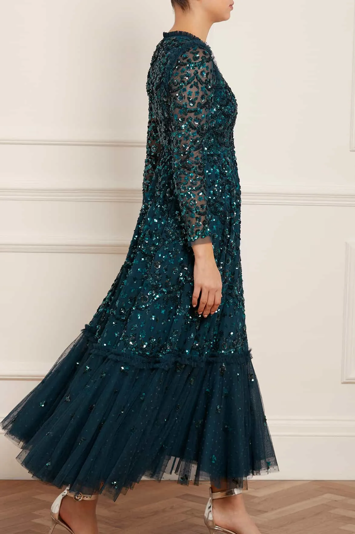 Alina Sequin Ankle Gown