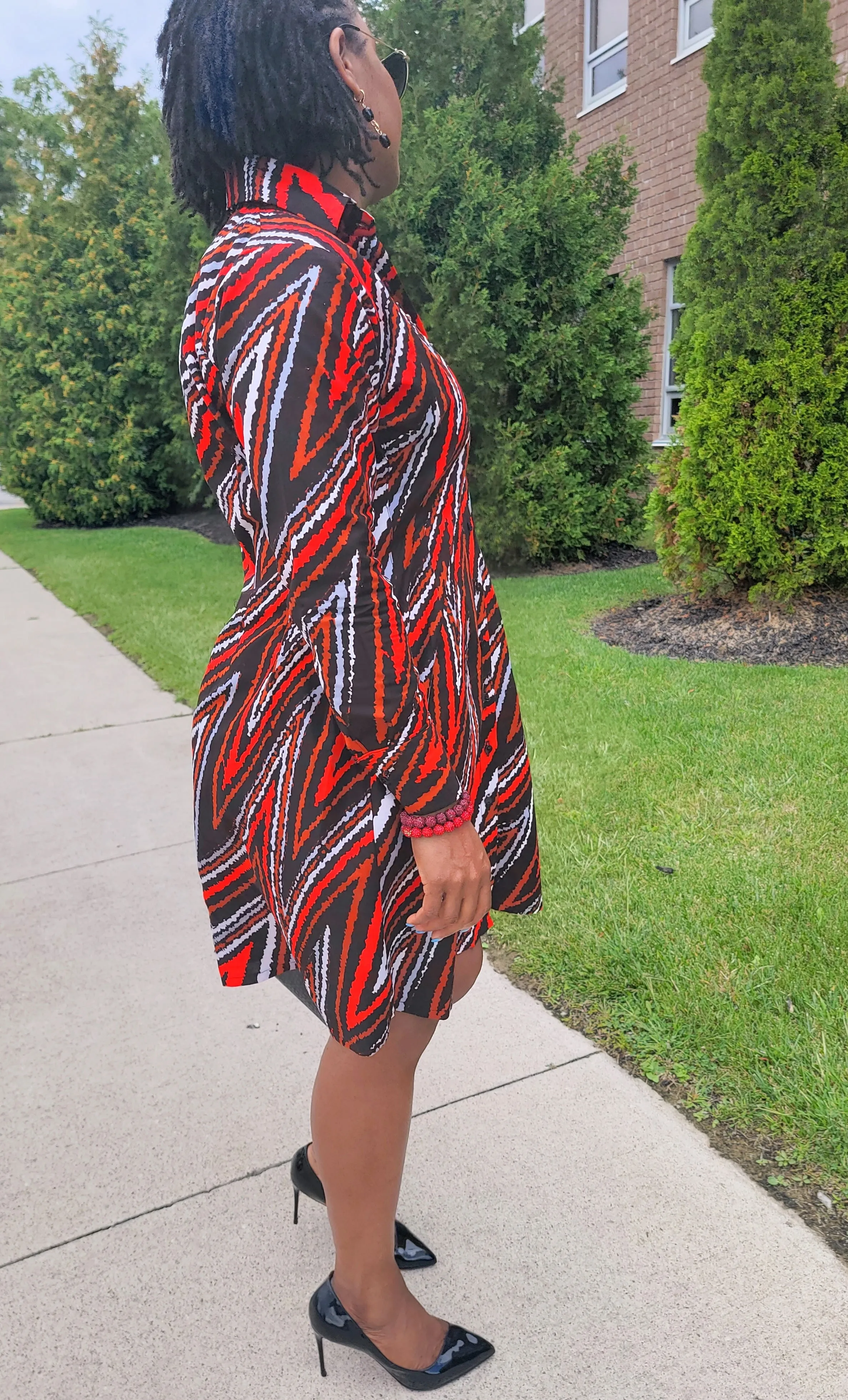 Ankara Shirt Dress