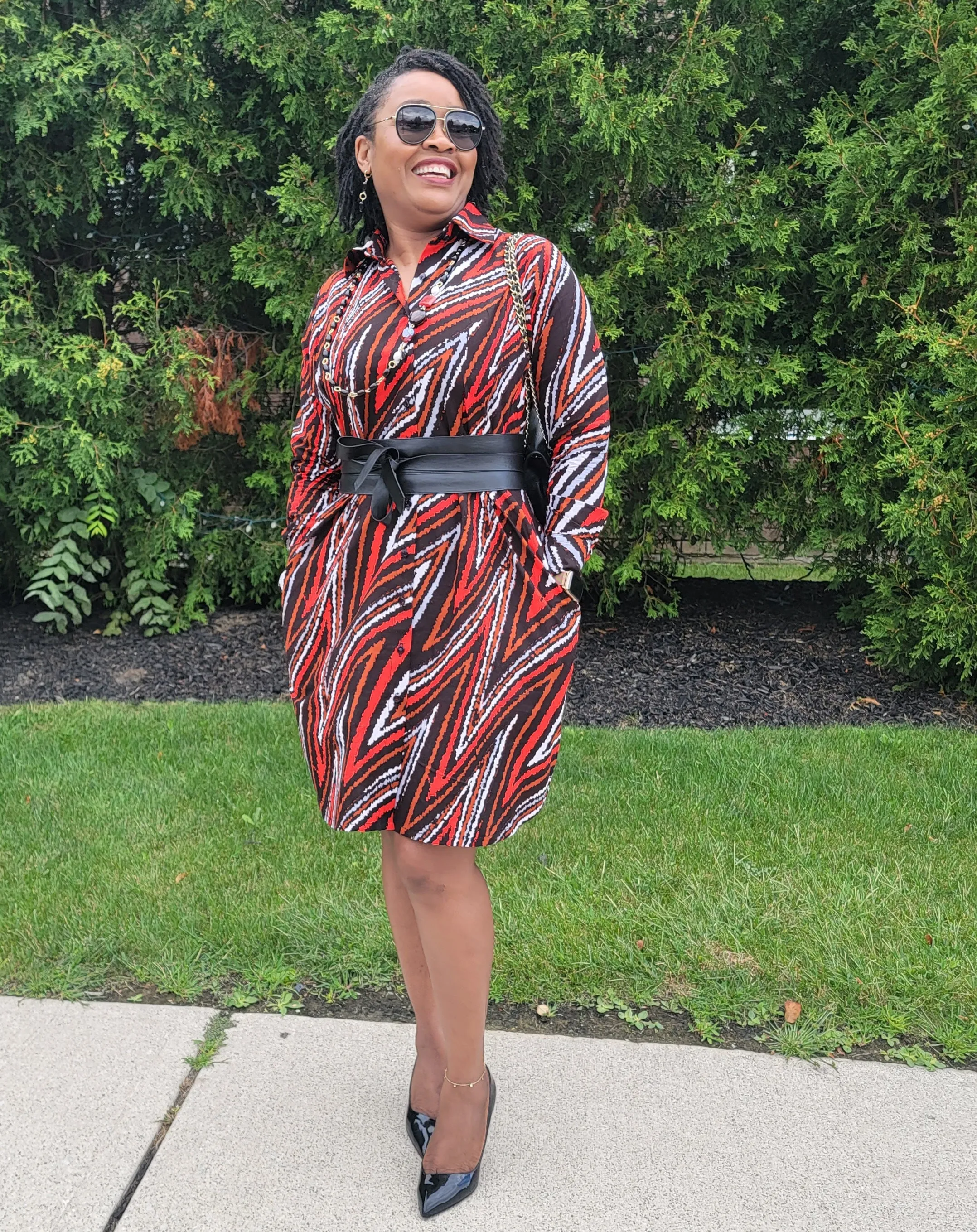 Ankara Shirt Dress