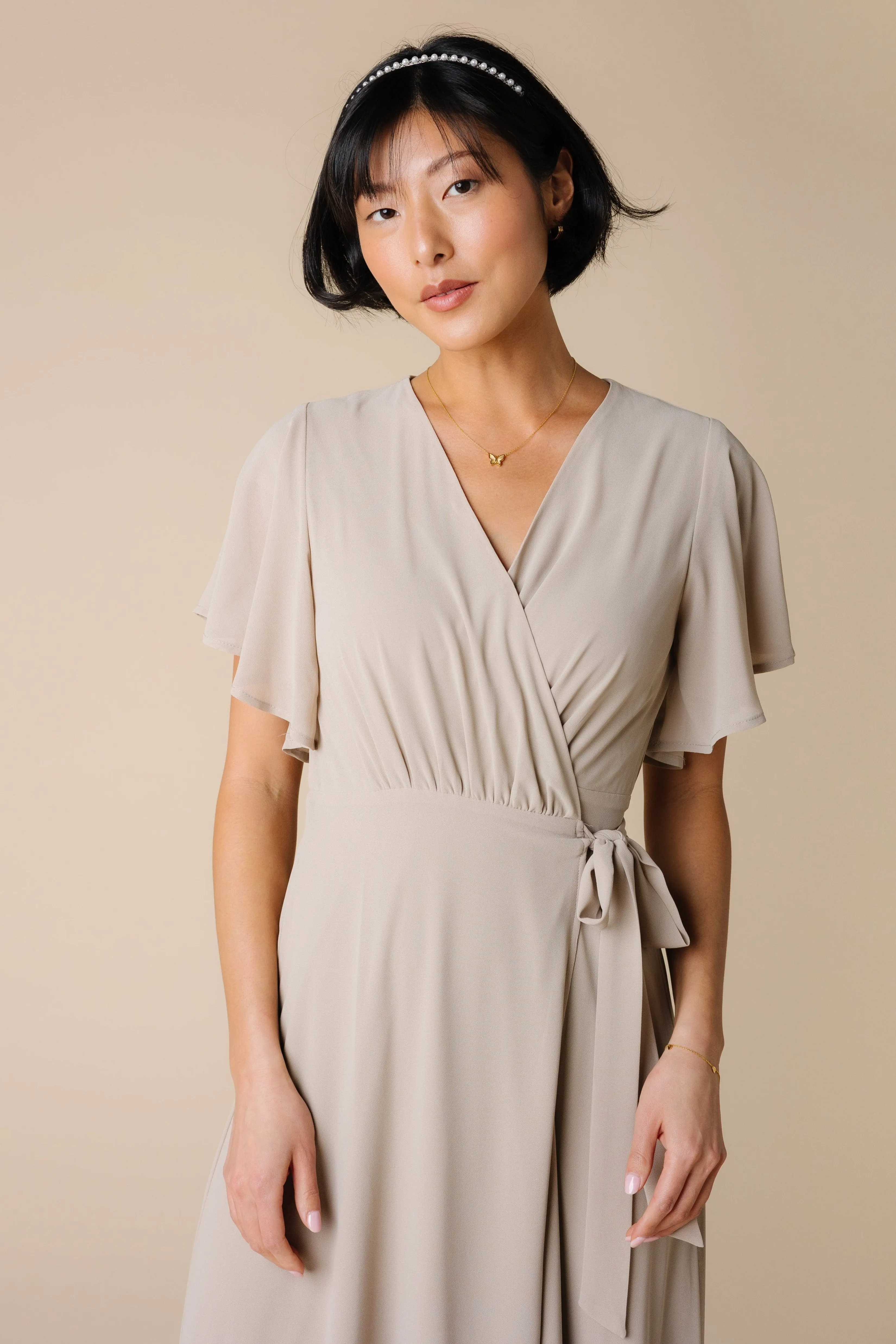 Arbor Naples Flutter Sleeve-Taupe