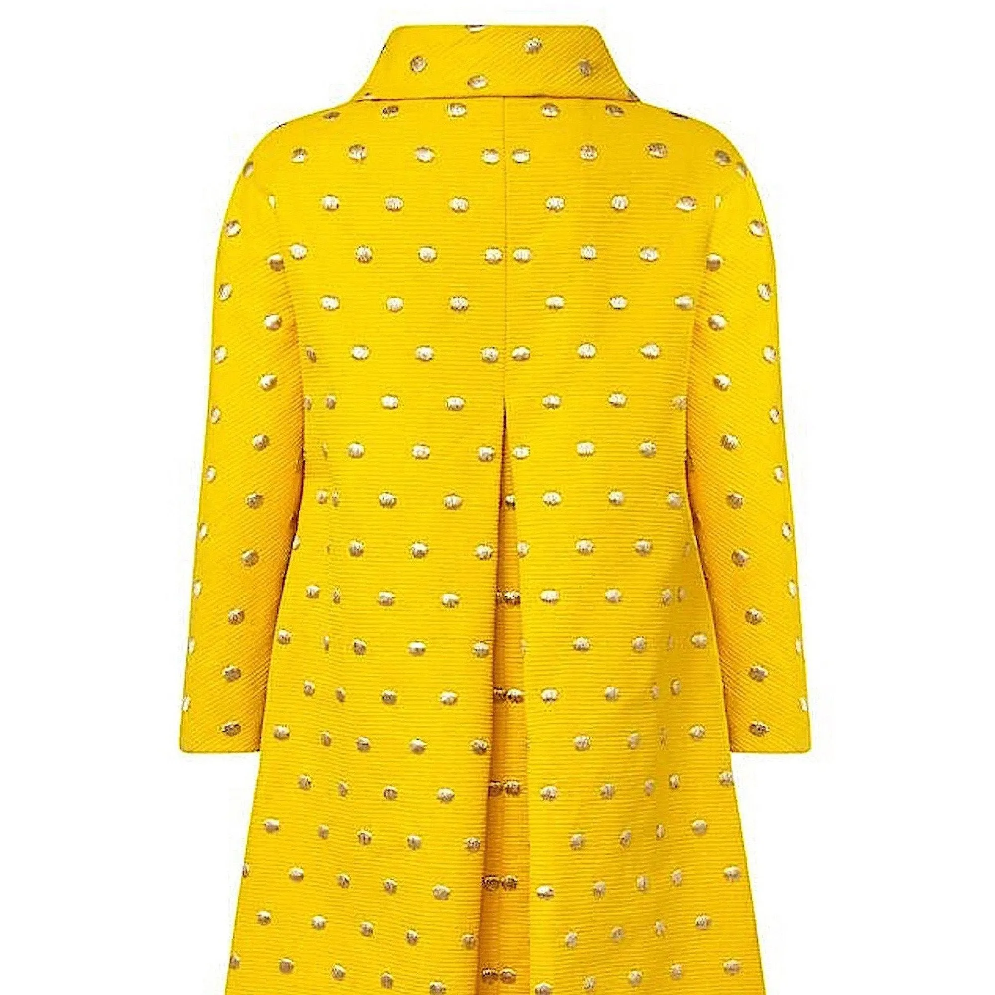 ARCHIVE - 1960s James Galanos Couture Yellow Silk and Gold Embroidered Overcoat