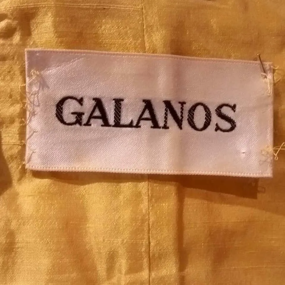 ARCHIVE - 1960s James Galanos Couture Yellow Silk and Gold Embroidered Overcoat