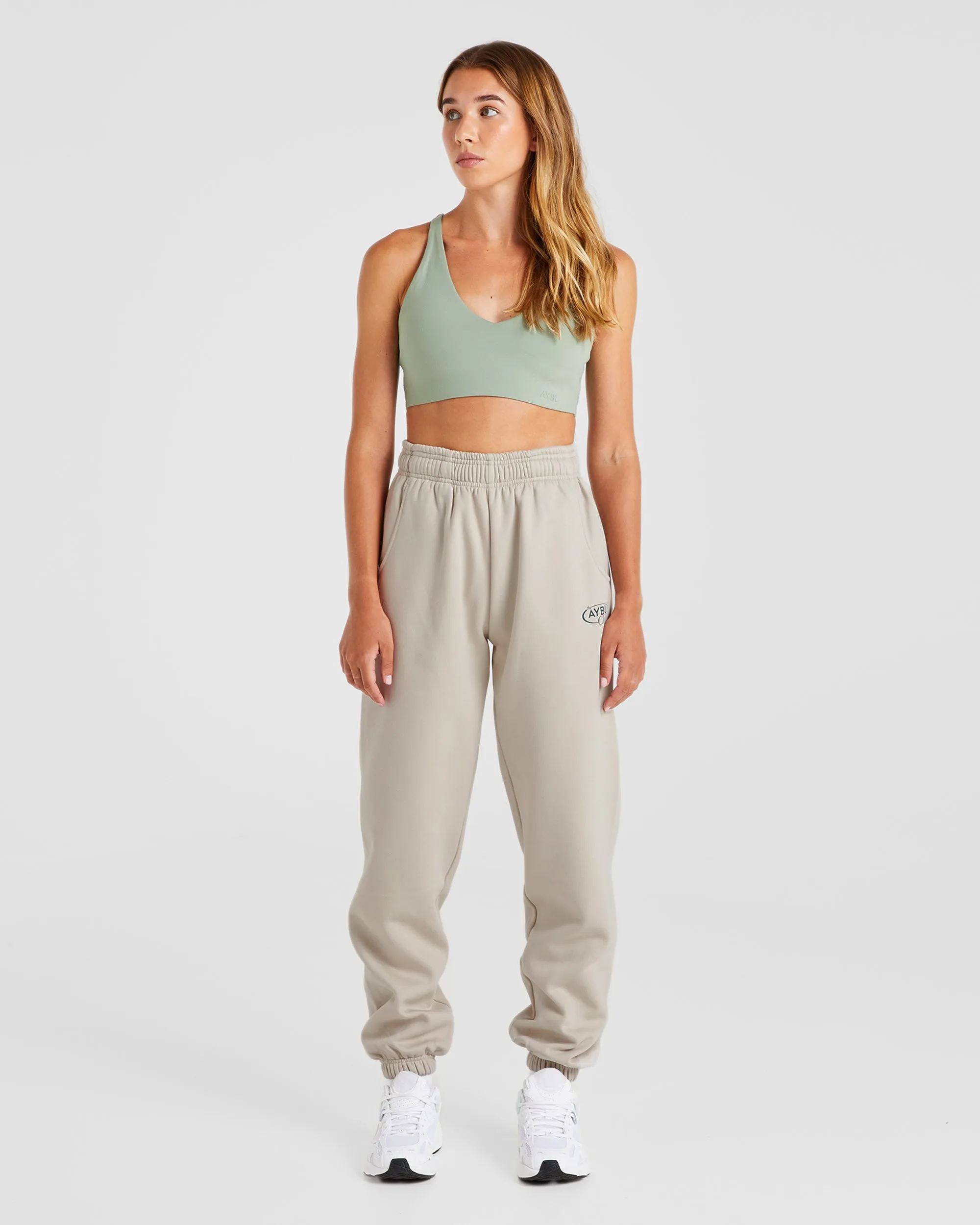 AYBL Club Oversized Joggers - Sand/Green