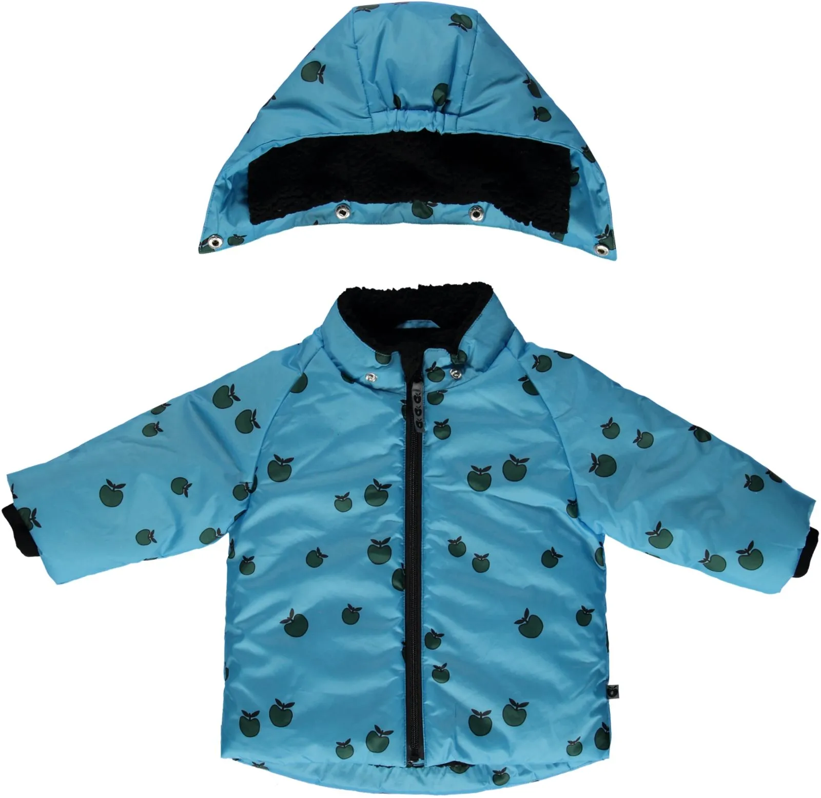 Baby winter jacket with apples