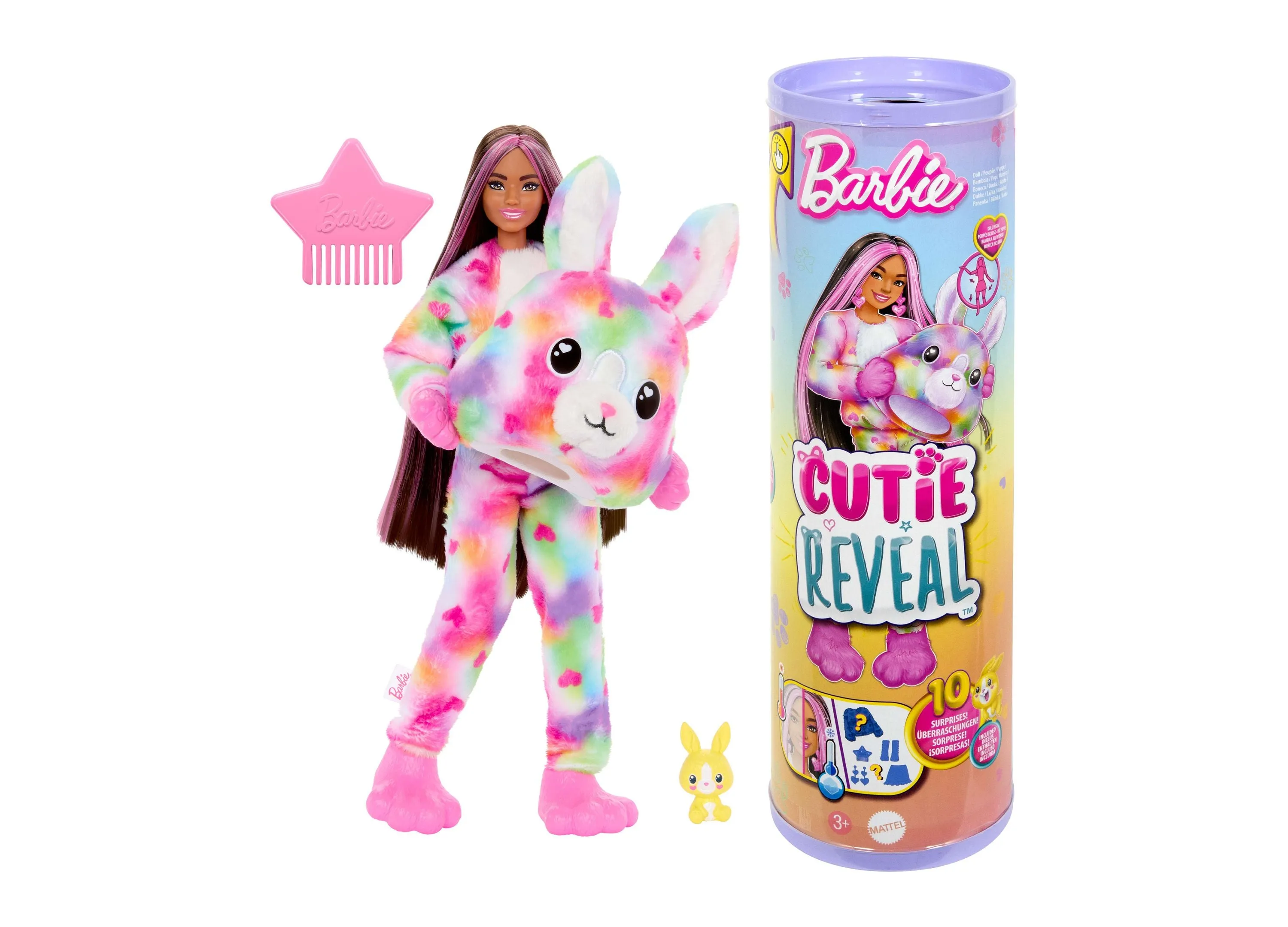 Barbie Cutie Reveal Bunny Color Dream Doll Series with 10 Surprises & Accessories