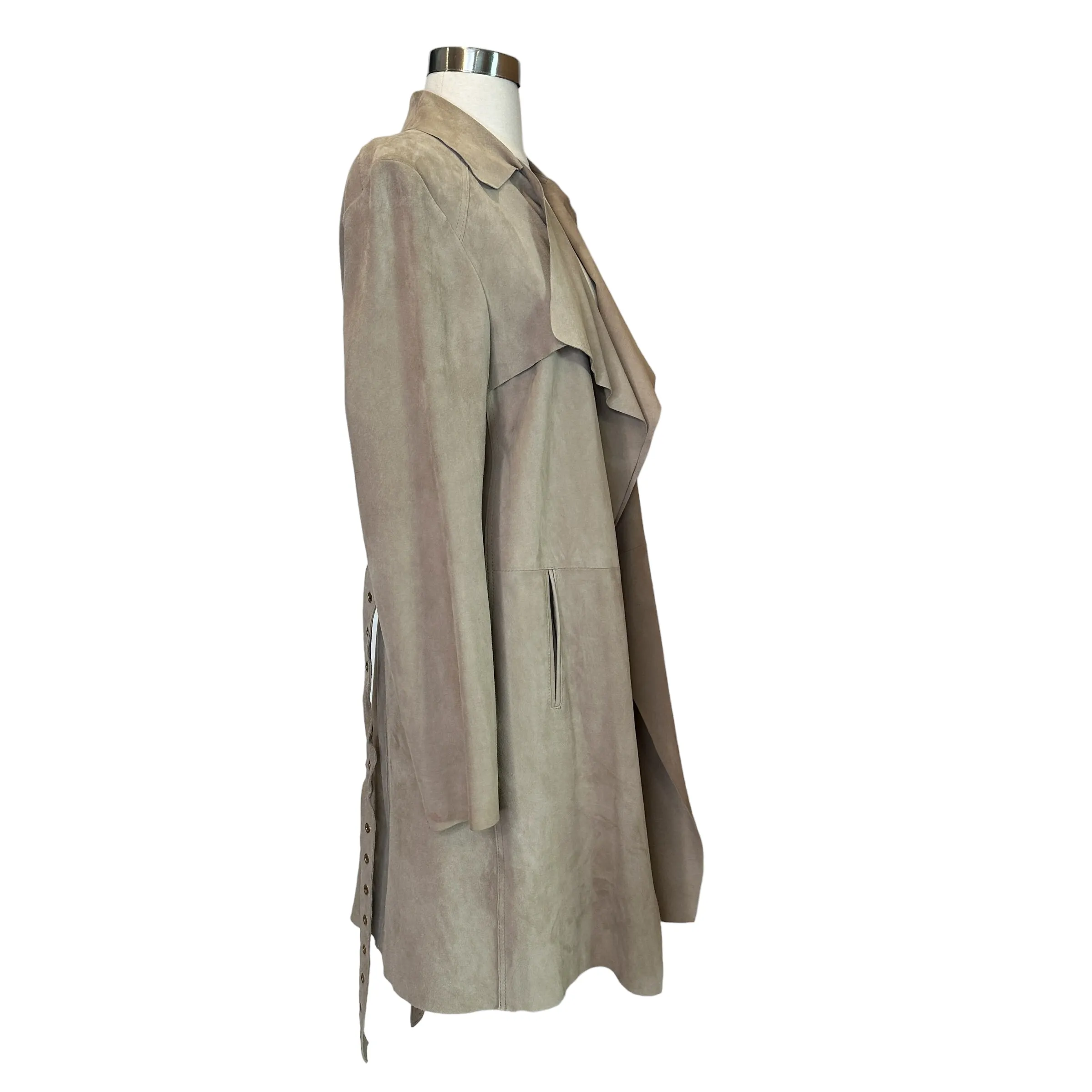 Beige Suede Coat - L