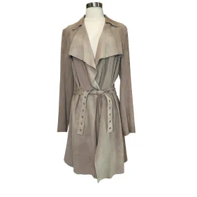 Beige Suede Coat - L