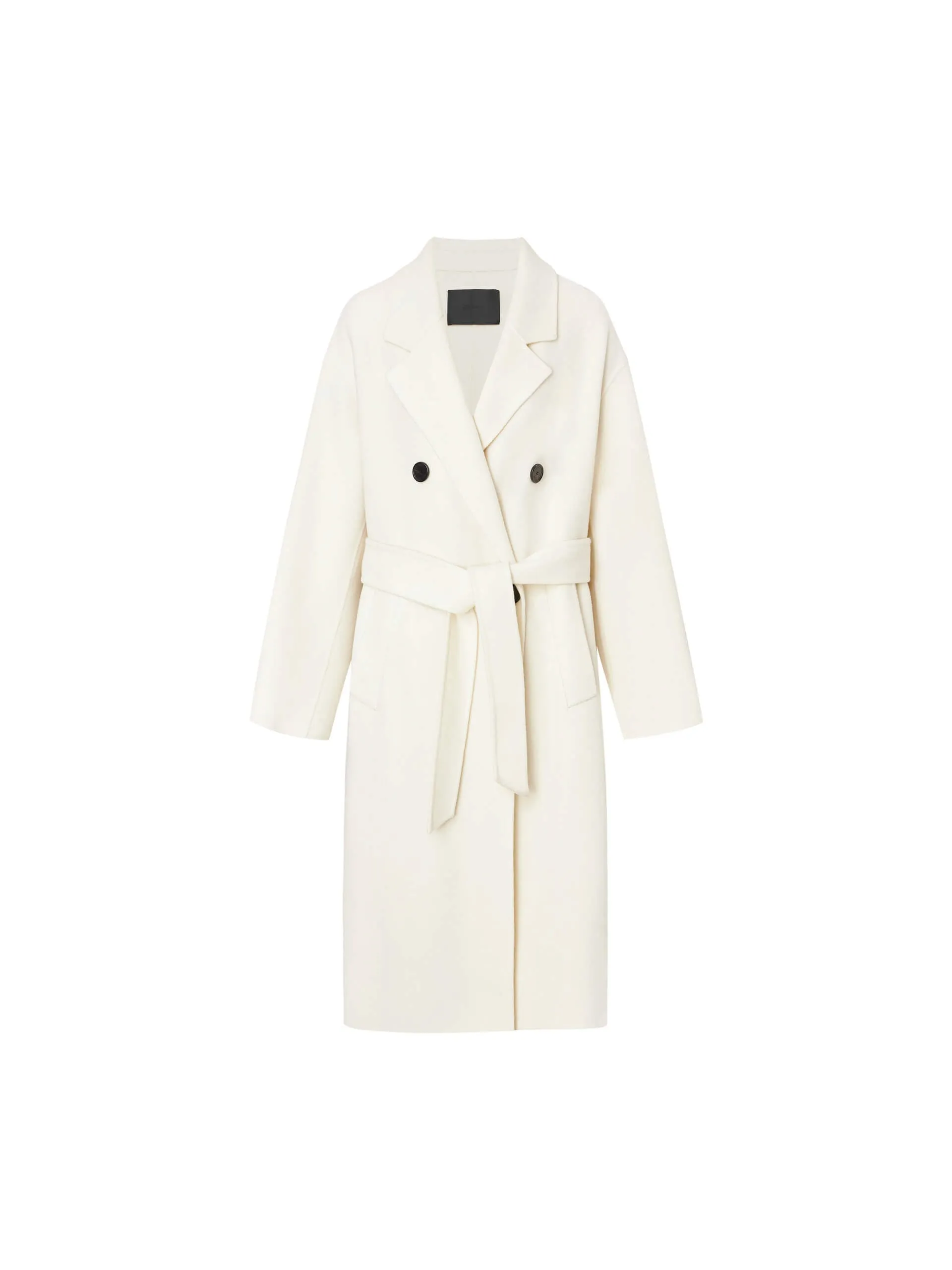 Belted Double Faced Wool Coat