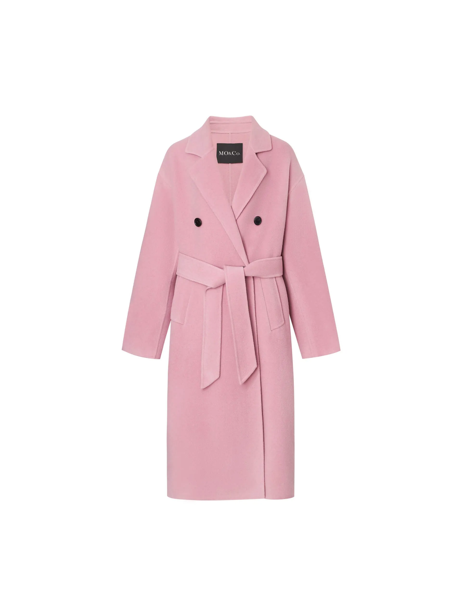 Belted Double Faced Wool Coat