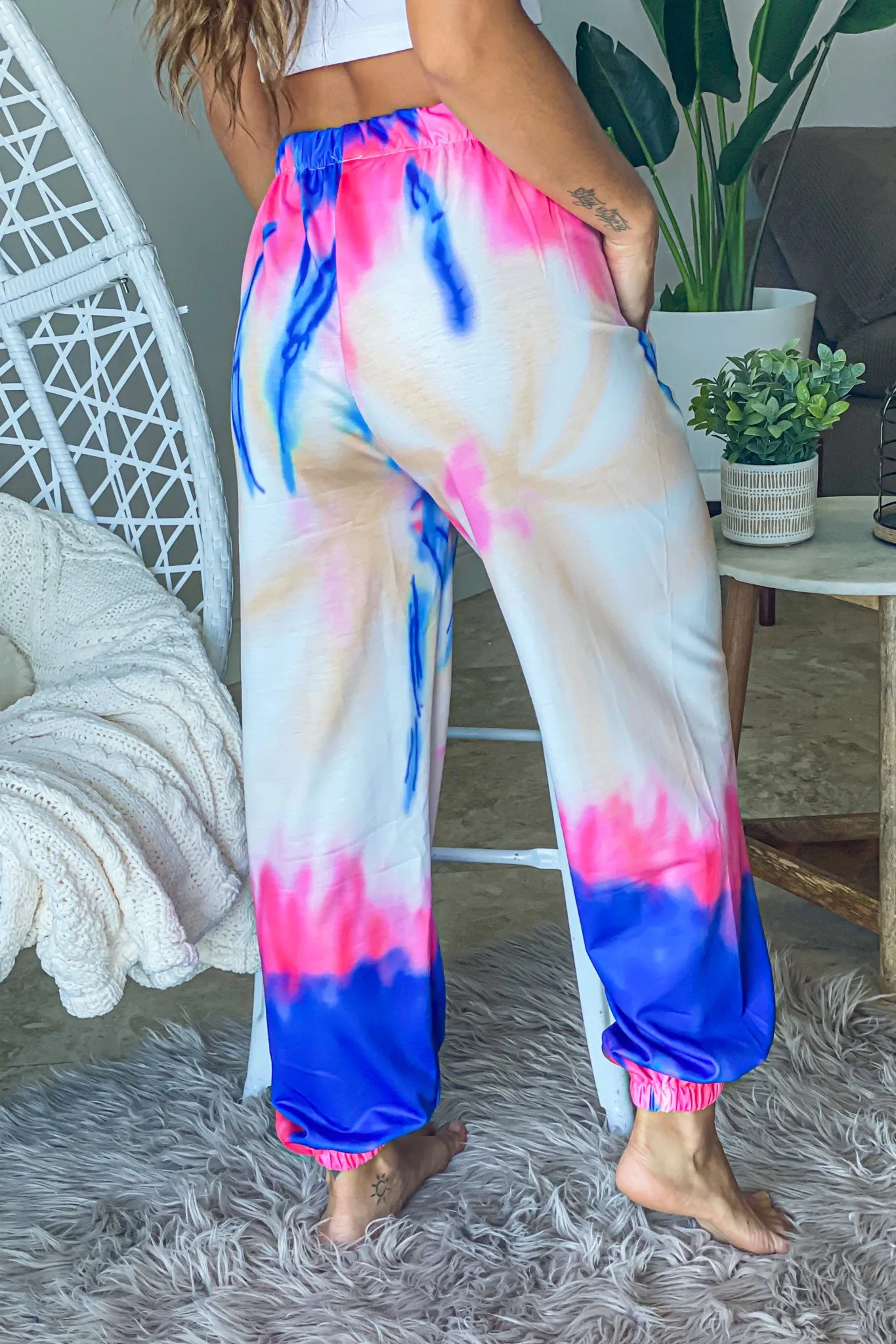 Berry Mixed Tie Dye Joggers