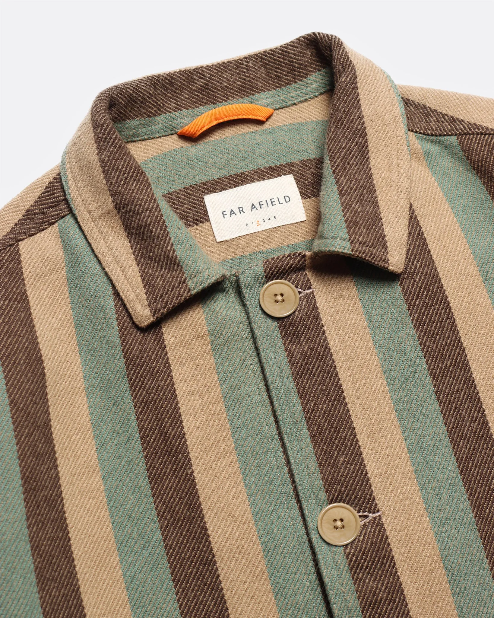 Bisset Jacket - Forest Green / Slate Brown Stripe