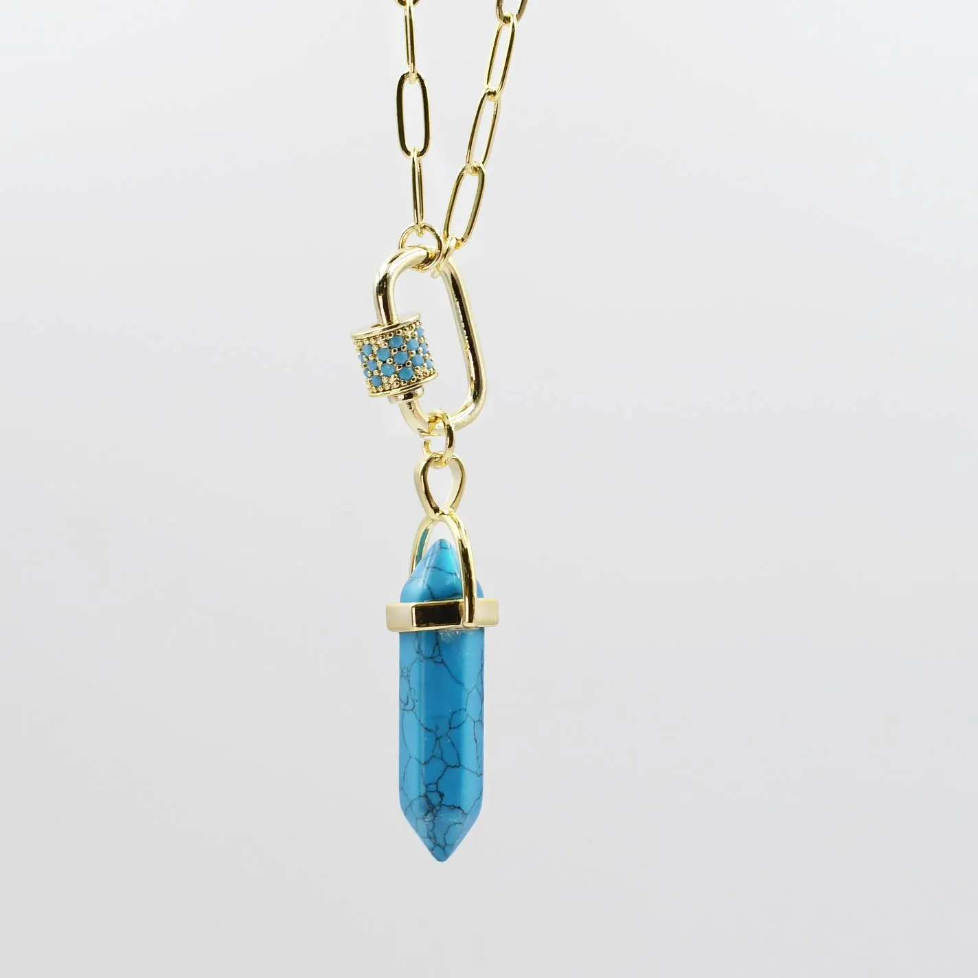 Blue Crystal Pendant L9