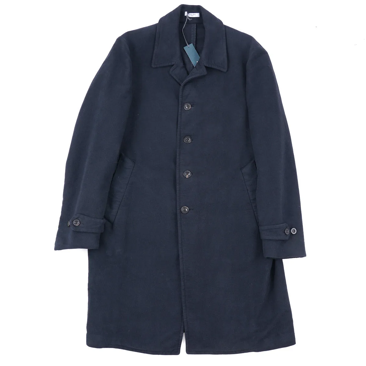 Boglioli Brushed Moleskin Cotton Overcoat