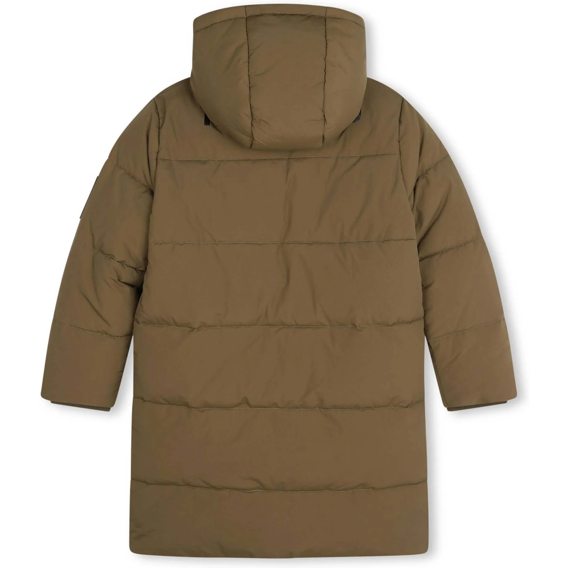 Boys Khaki Long Puffer Coat