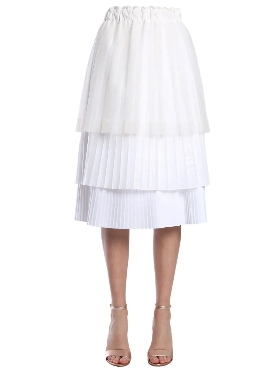 Brunello Cucinelli Pleated Layered Skirt