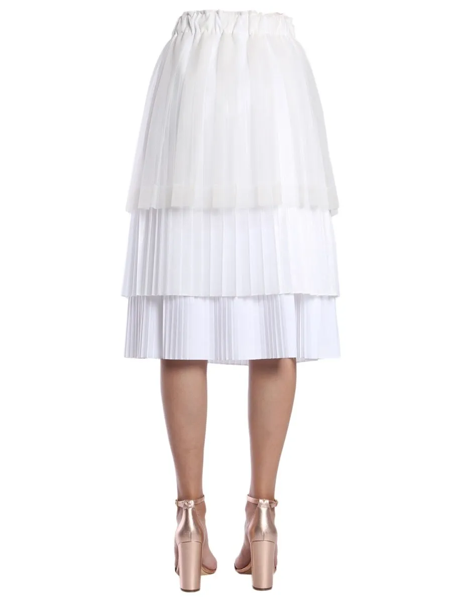 Brunello Cucinelli Pleated Layered Skirt