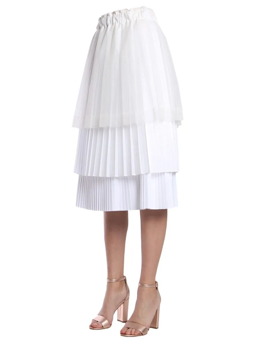 Brunello Cucinelli Pleated Layered Skirt