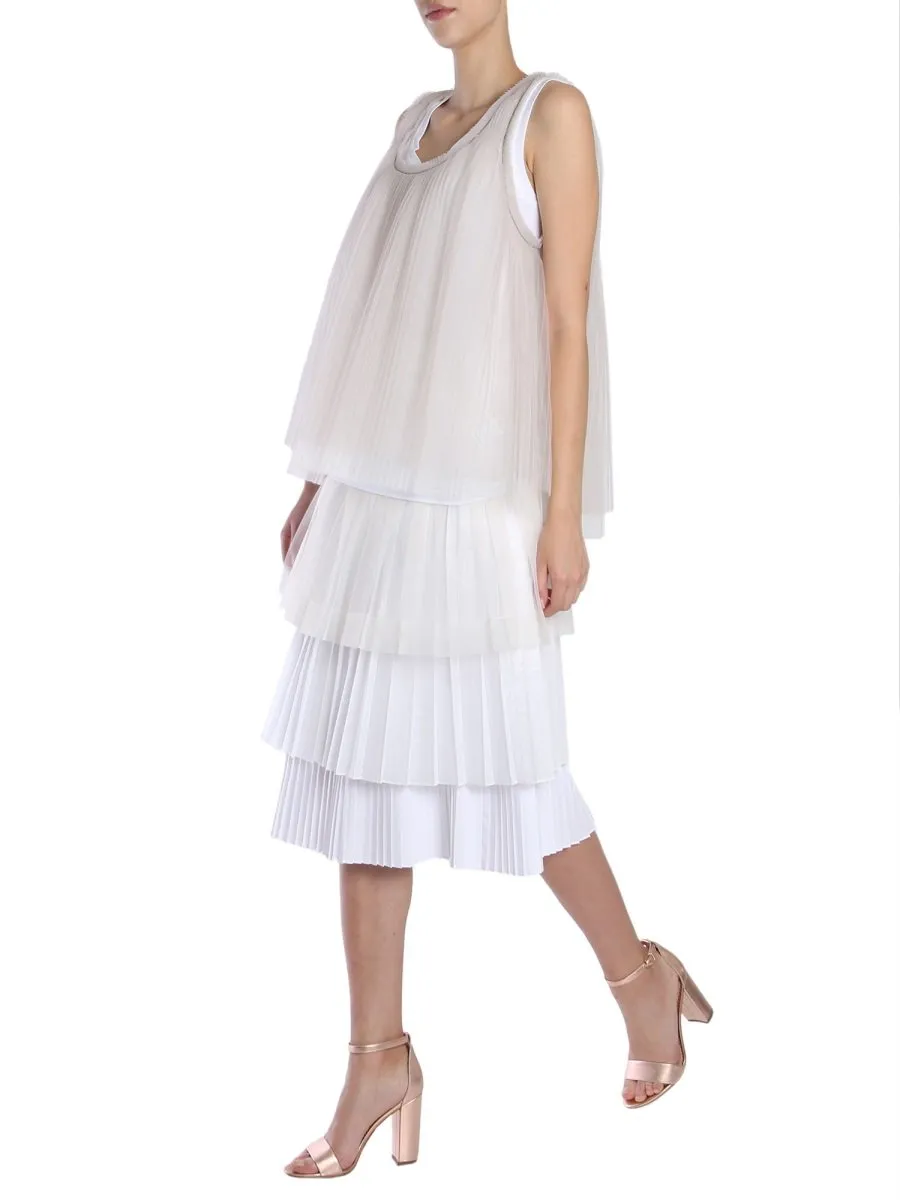 Brunello Cucinelli Pleated Layered Skirt