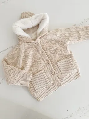 Cable Knit Lined Jacket