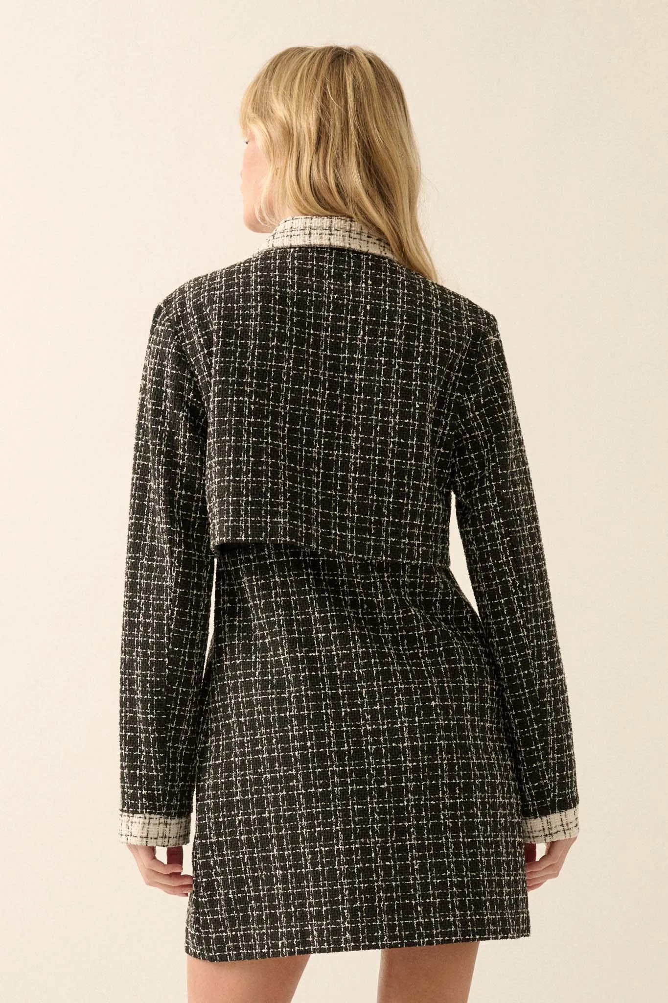 Call Me Coco Tweed Layered-Look Suit Dress