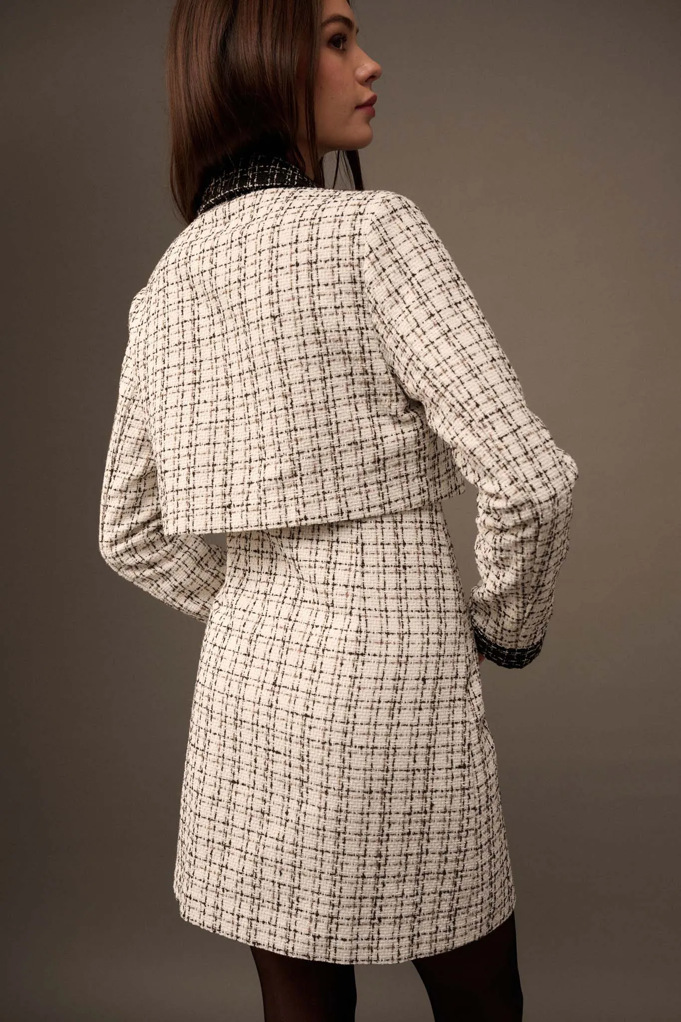 Call Me Coco Tweed Layered-Look Suit Dress