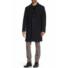 CALVIN KLEIN - Charcoal Plaid Overcoat