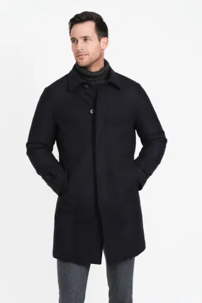 Cashmere Wool ¾ Length, Black