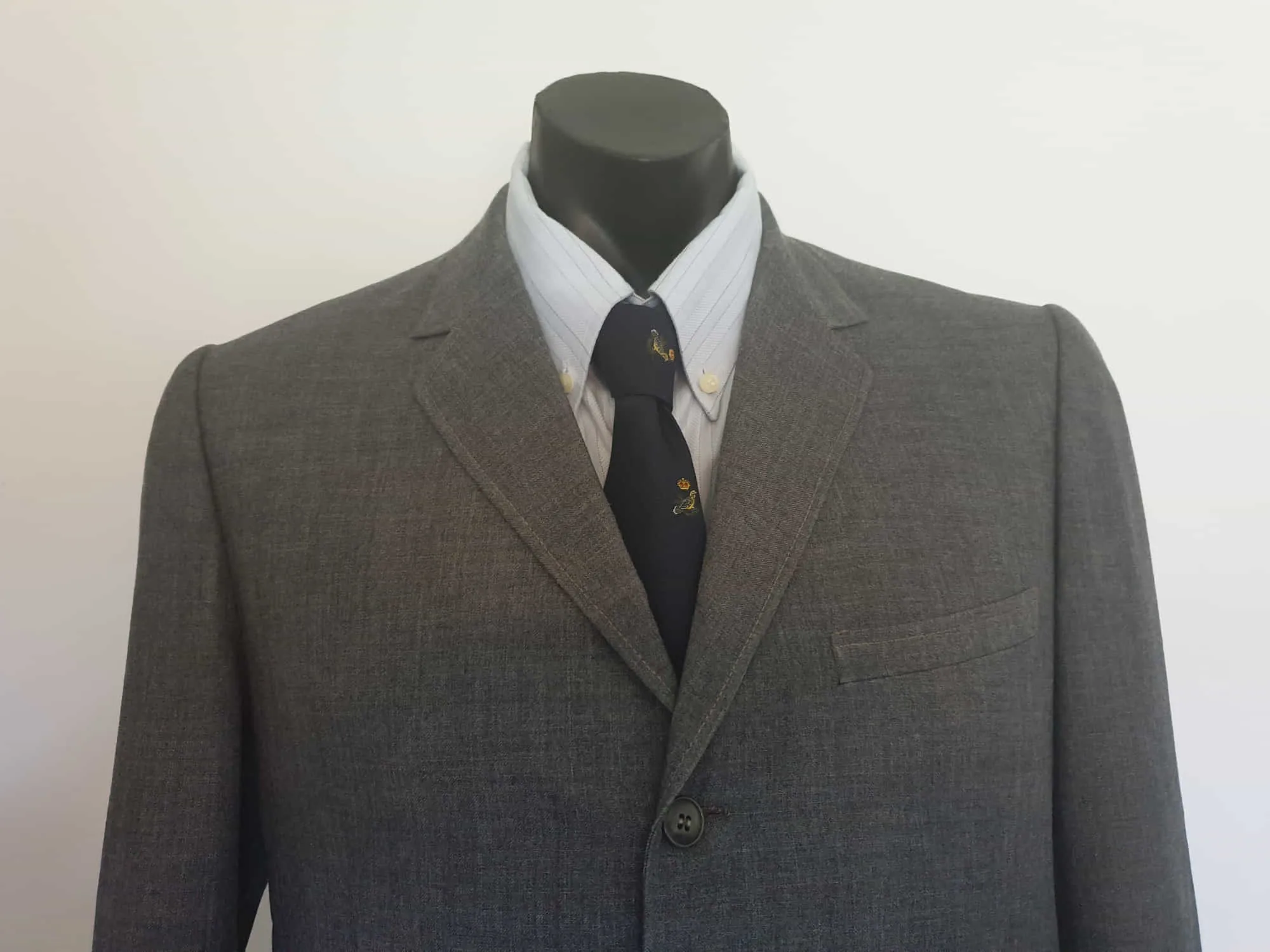 Charles Bud Tingwell Estate - 1960s Grey High Buttoning Mod Sports Jacket