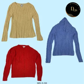 Classic Y2K Cable Knit Pullover – Effortless Vintage Vibes (GRV-11-155)