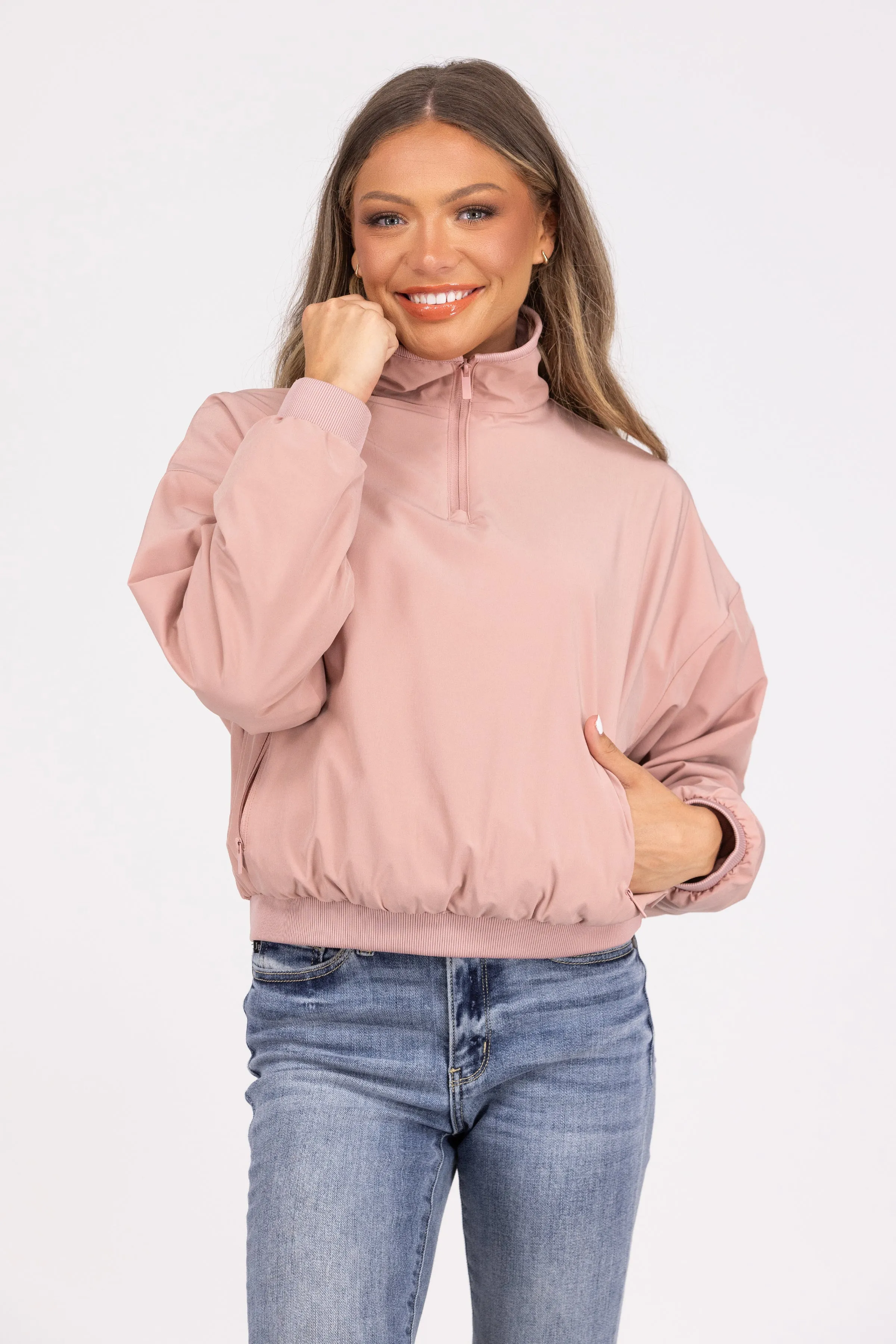 Come And Get Me Mock Neck Pullover Jacket