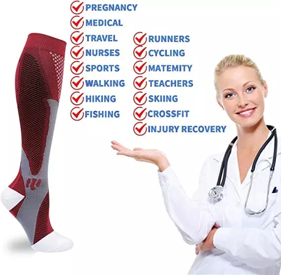 Compression Socks 20-30mmHg Pain Relief Socks Cycling Varicose Veins