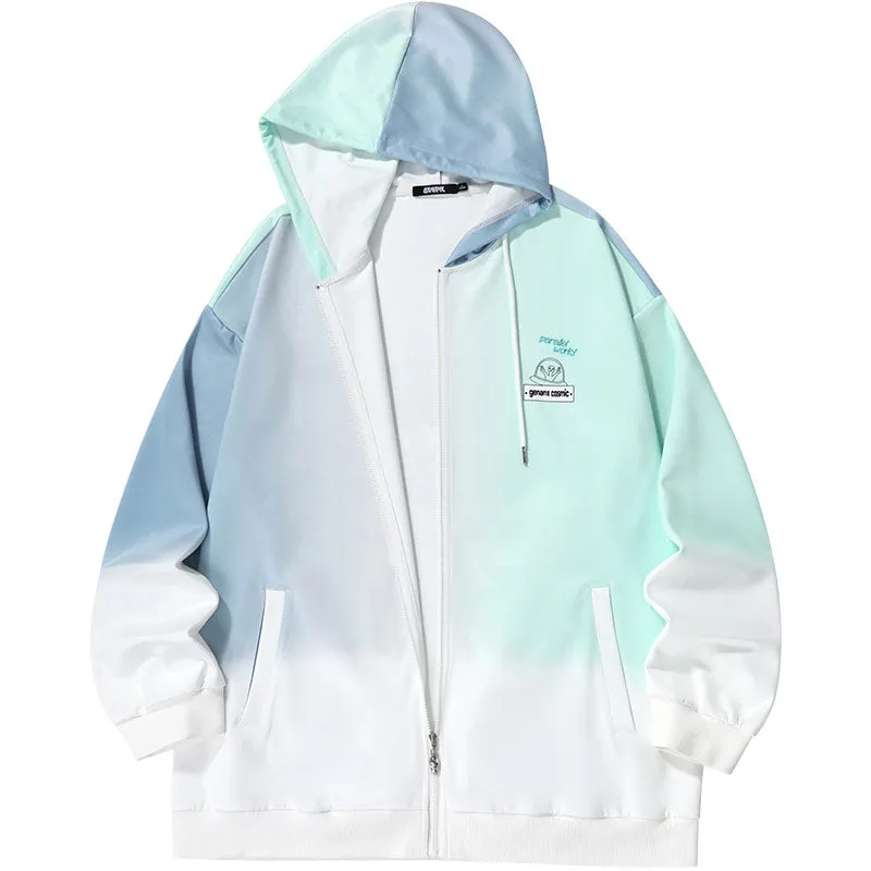 Contrasting patchwork Lightning monogram embroidered jacket with rotator sleeves fleece fleece