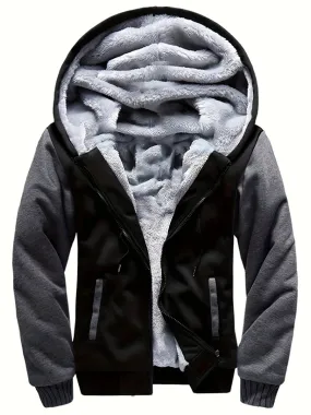 Cozy Mens Hooded Fleece Jacket Perfect FallWinter Essential