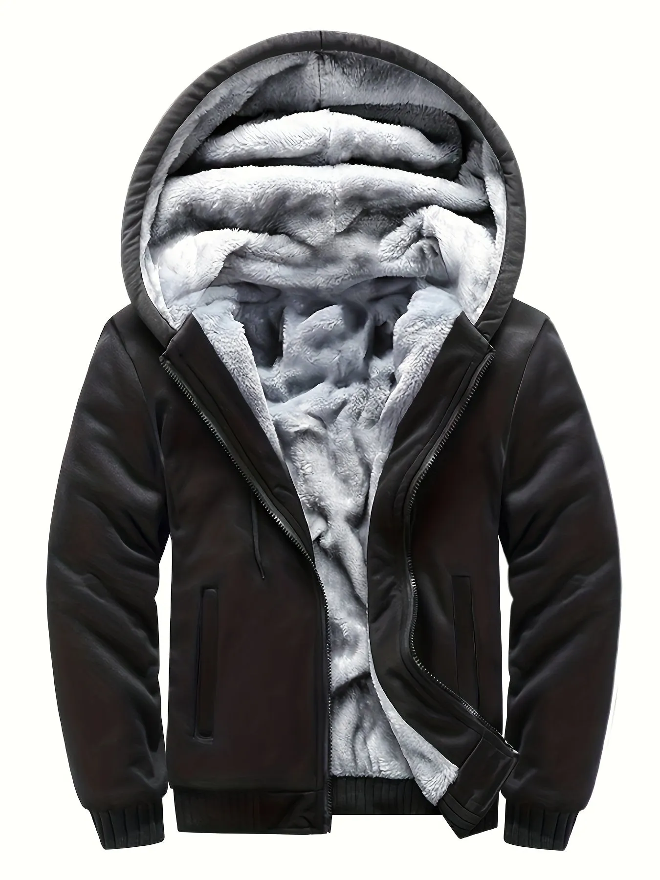 Cozy Mens Hooded Fleece Jacket Perfect FallWinter Essential