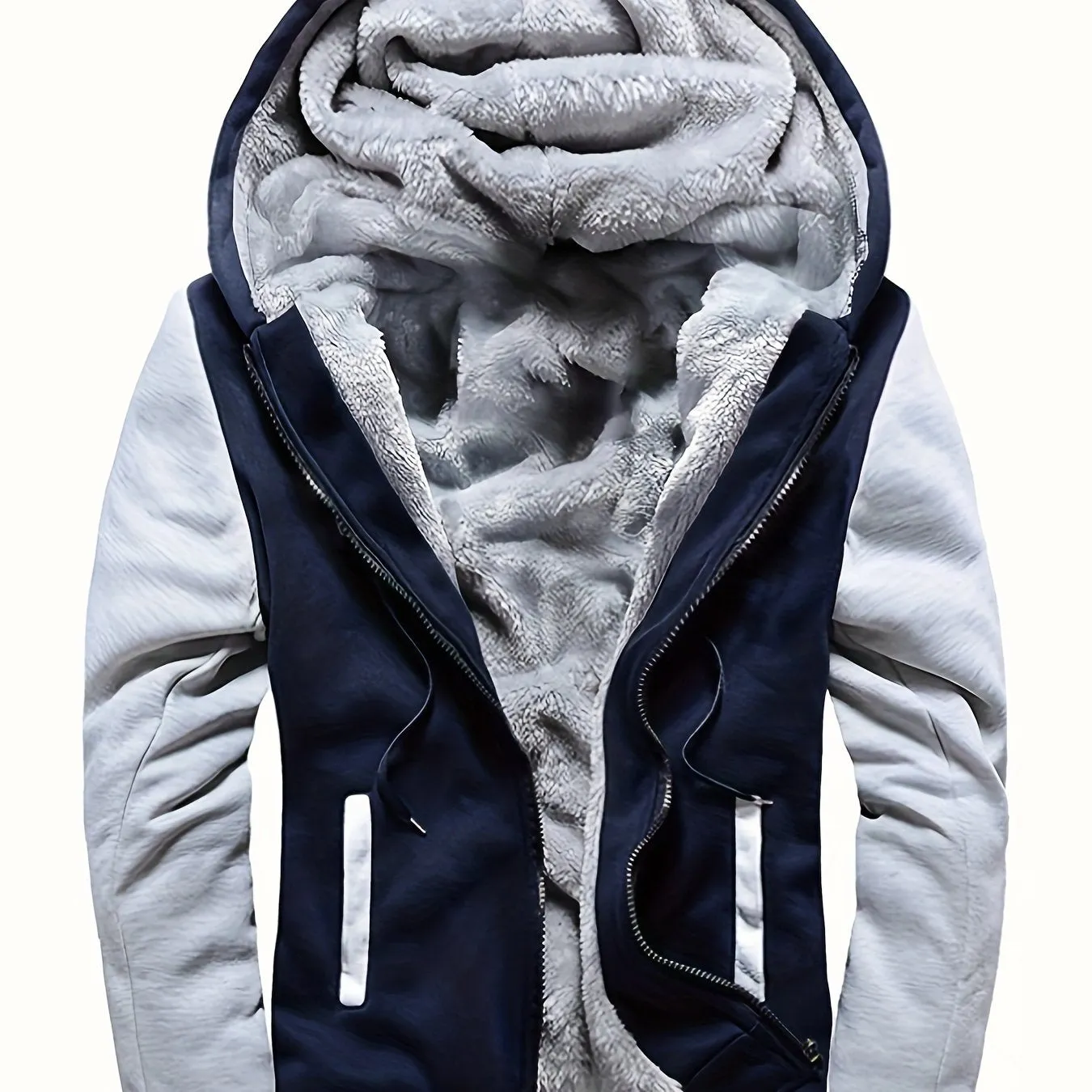 Cozy Mens Hooded Fleece Jacket Perfect FallWinter Essential