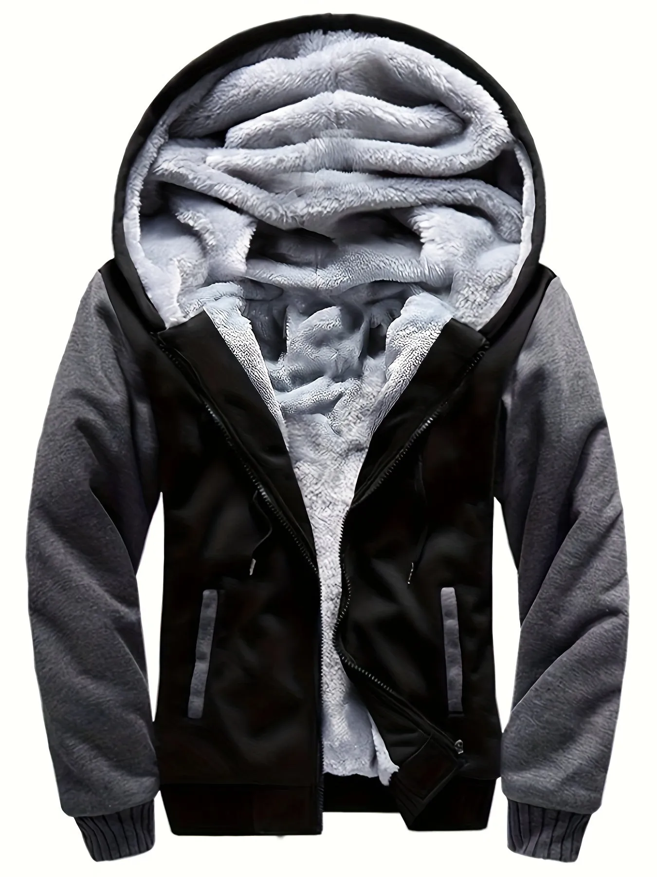 Cozy Mens Hooded Fleece Jacket Perfect FallWinter Essential