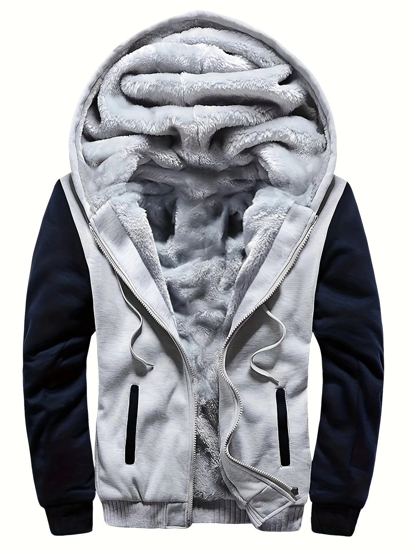 Cozy Mens Hooded Fleece Jacket Perfect FallWinter Essential