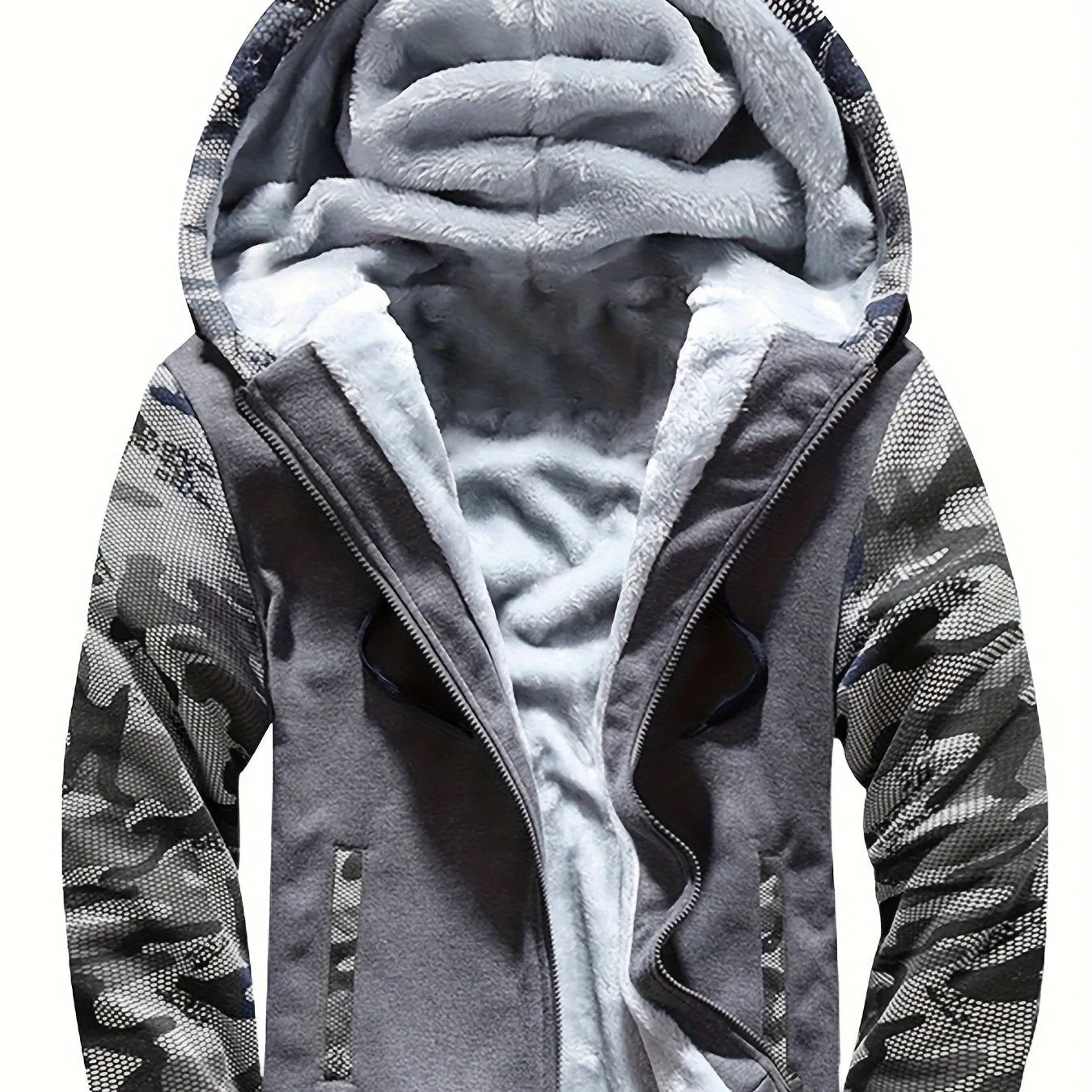 Cozy Mens Hooded Fleece Jacket Perfect FallWinter Essential