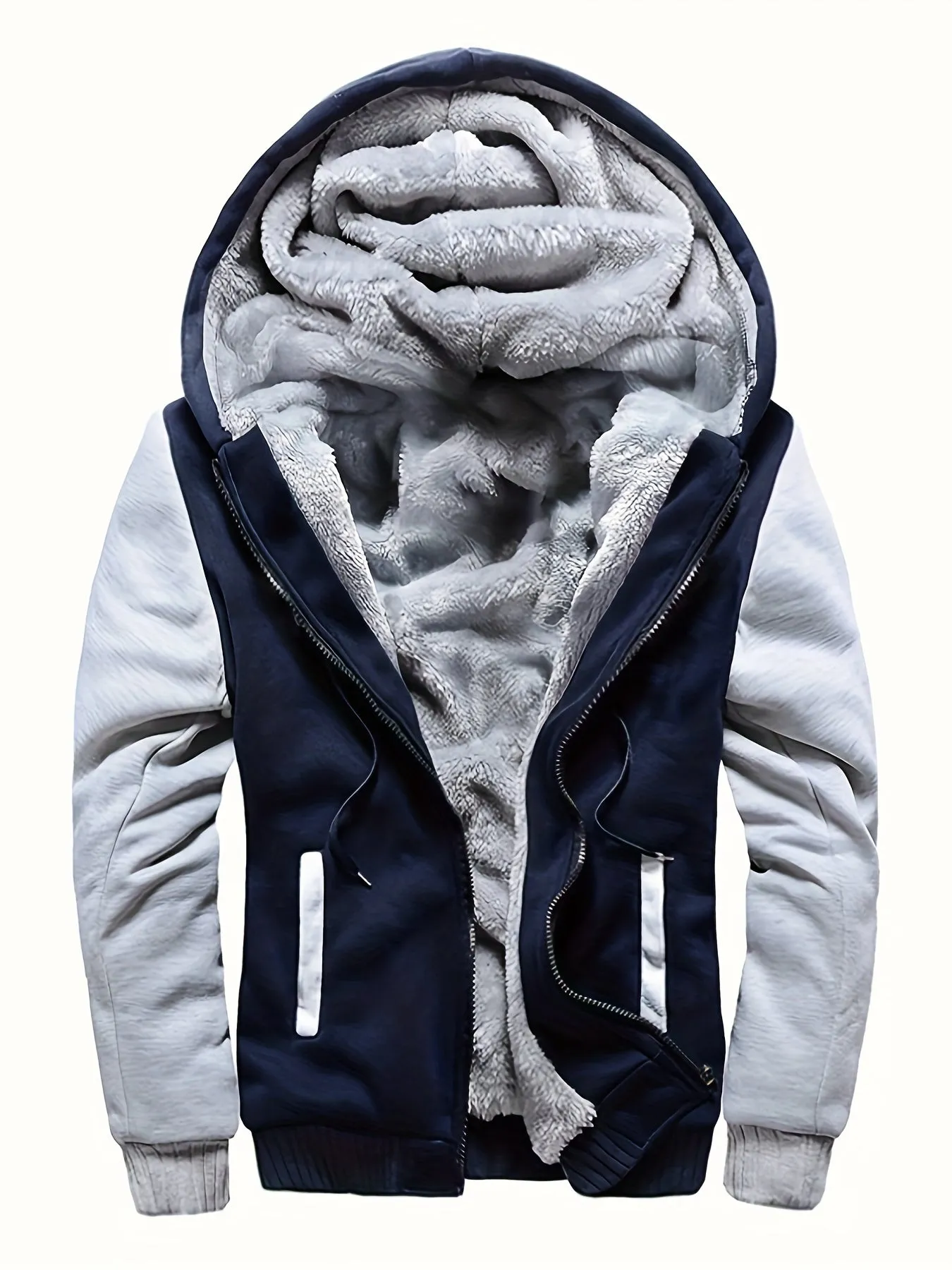 Cozy Mens Hooded Fleece Jacket Perfect FallWinter Essential