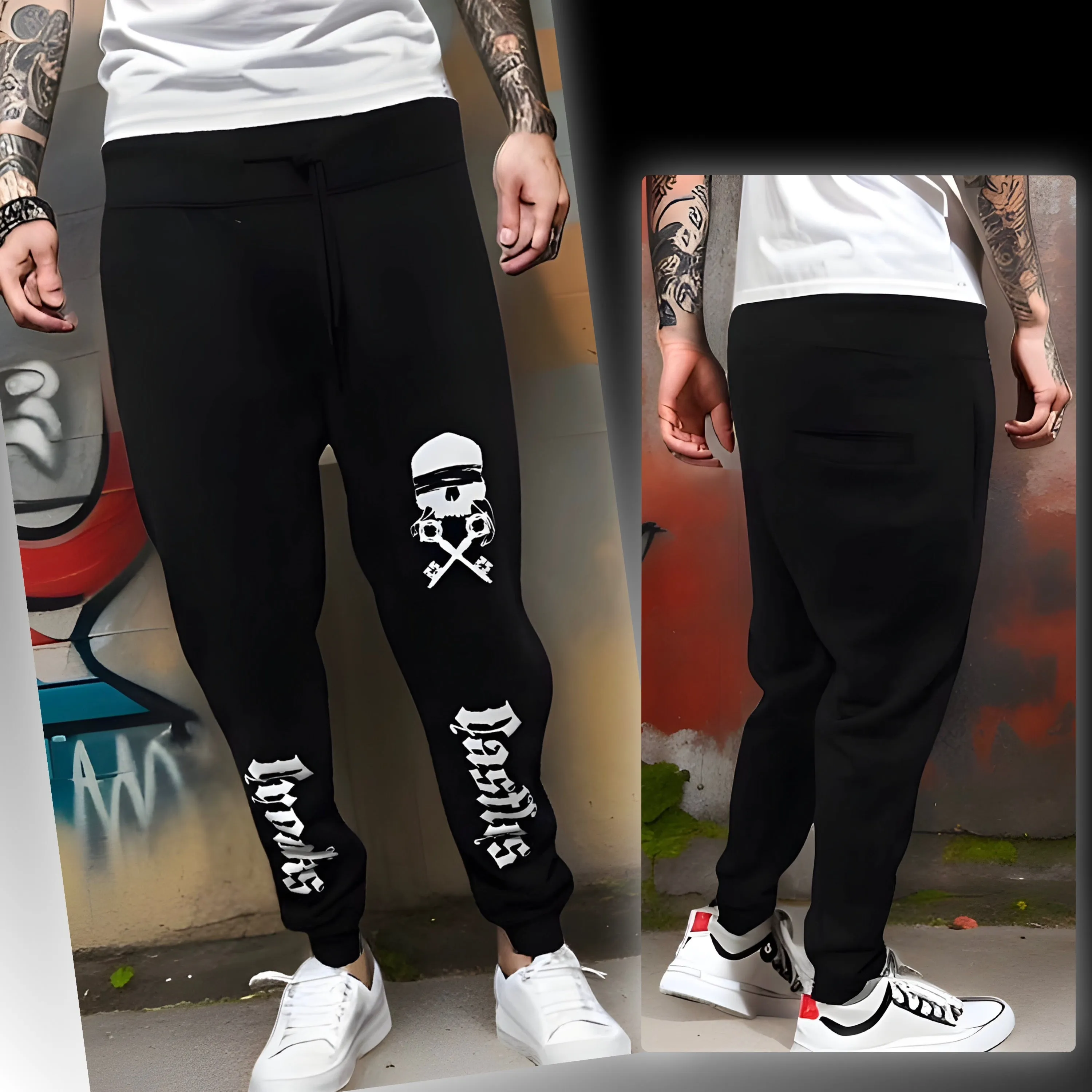 ^CROOKS & CASTLES^ (BLACK) ~GOTHIC~ JOGGER SWEATPANTS