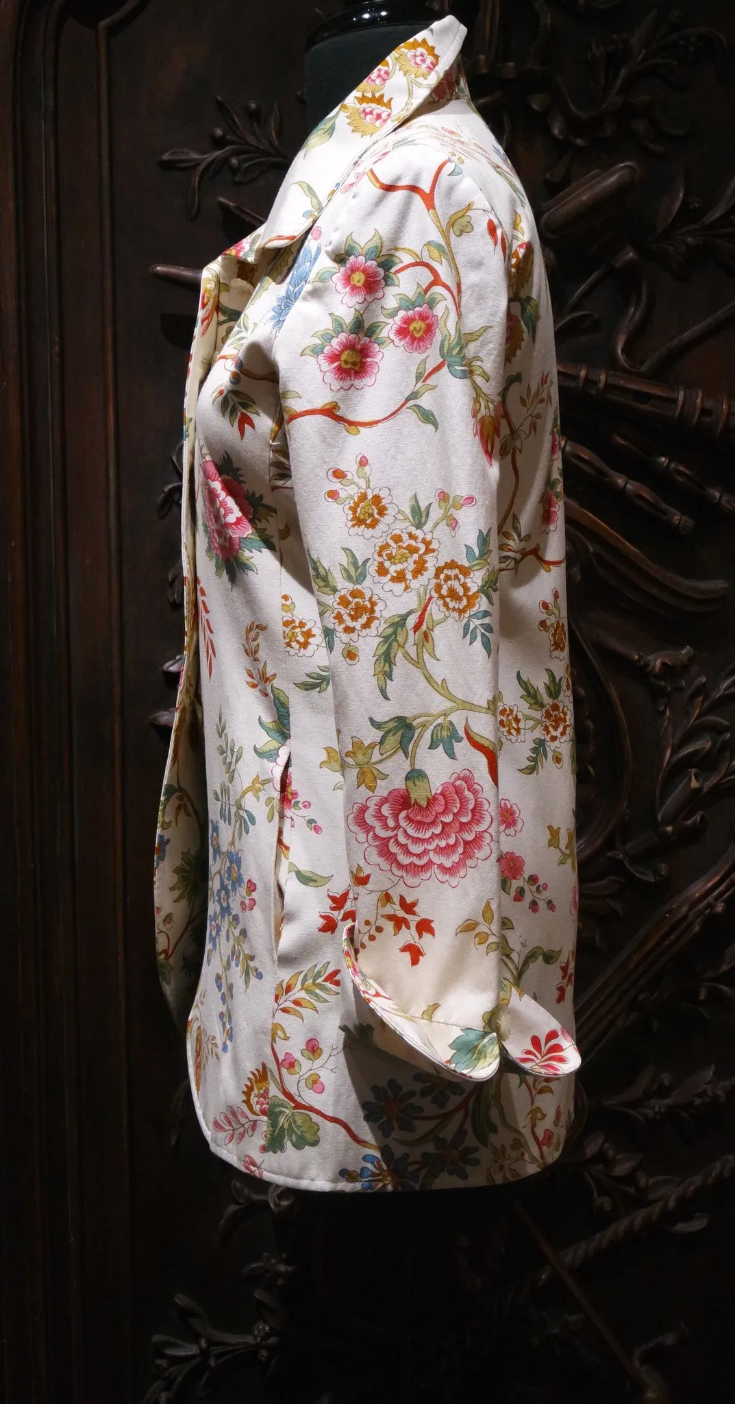 Custom Quadrille Silk English Jacket - Floral