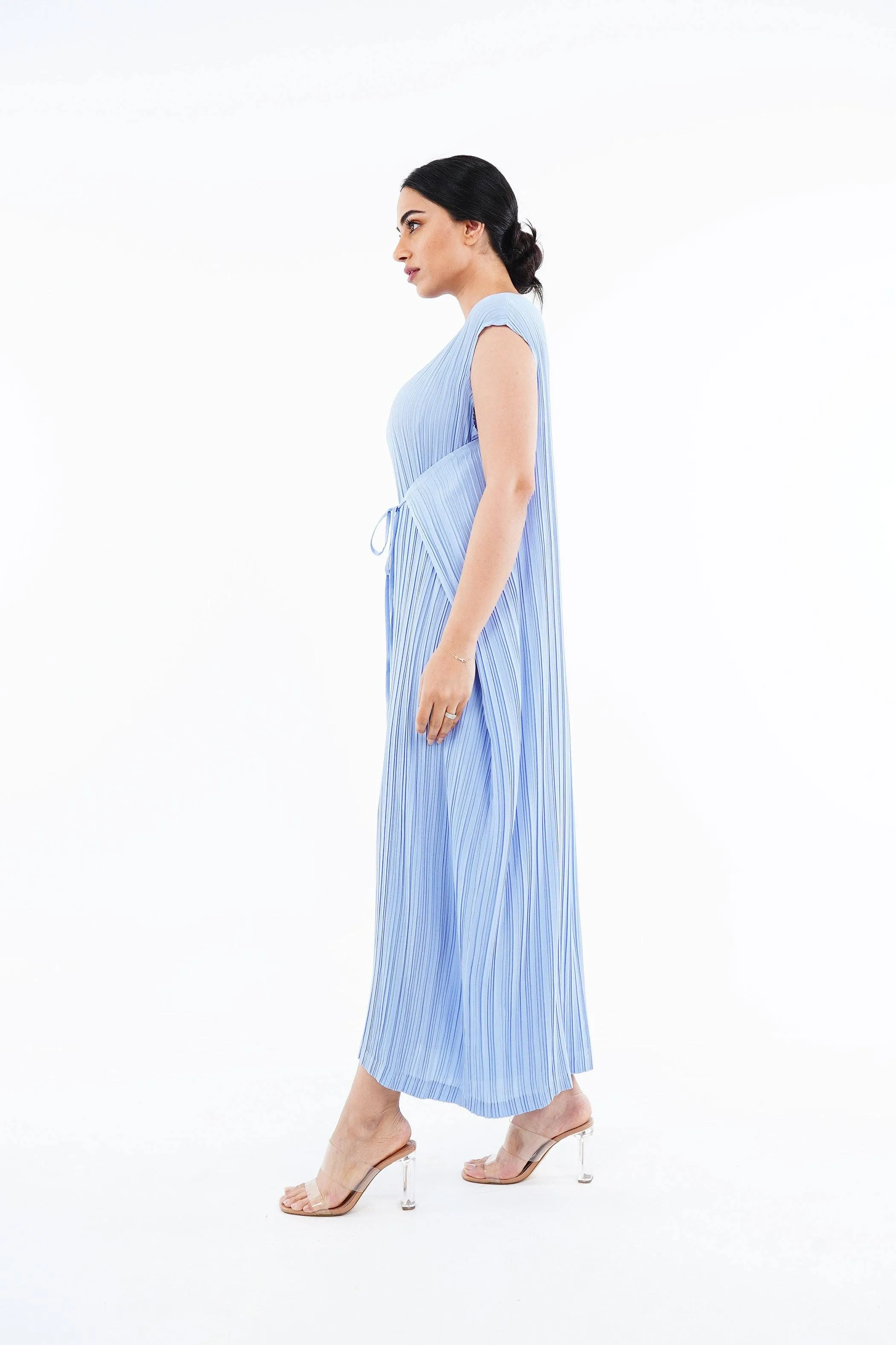 Dany Pleated Dress With Waist String